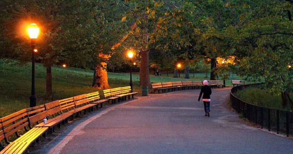 Evening Walk Gardens at Gloaming